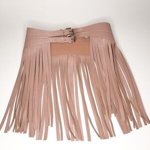 BCBG Paris Pink Fringe Belt